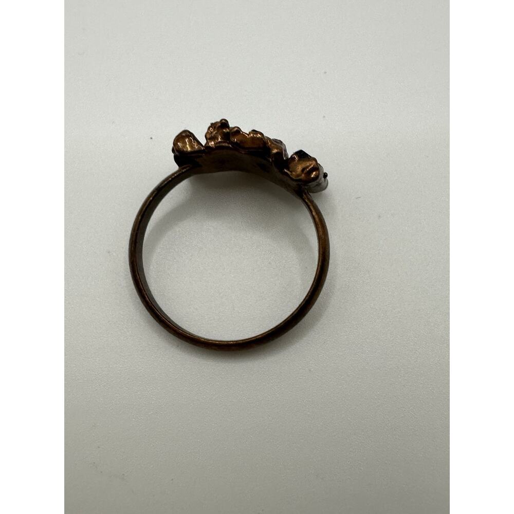 Copper Ring With Tourmaline Stones Size 6.25 - Picture 5 of 5